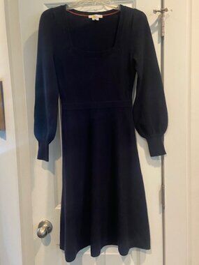 Boden Navy Square Neck Knit Dress is size 2R